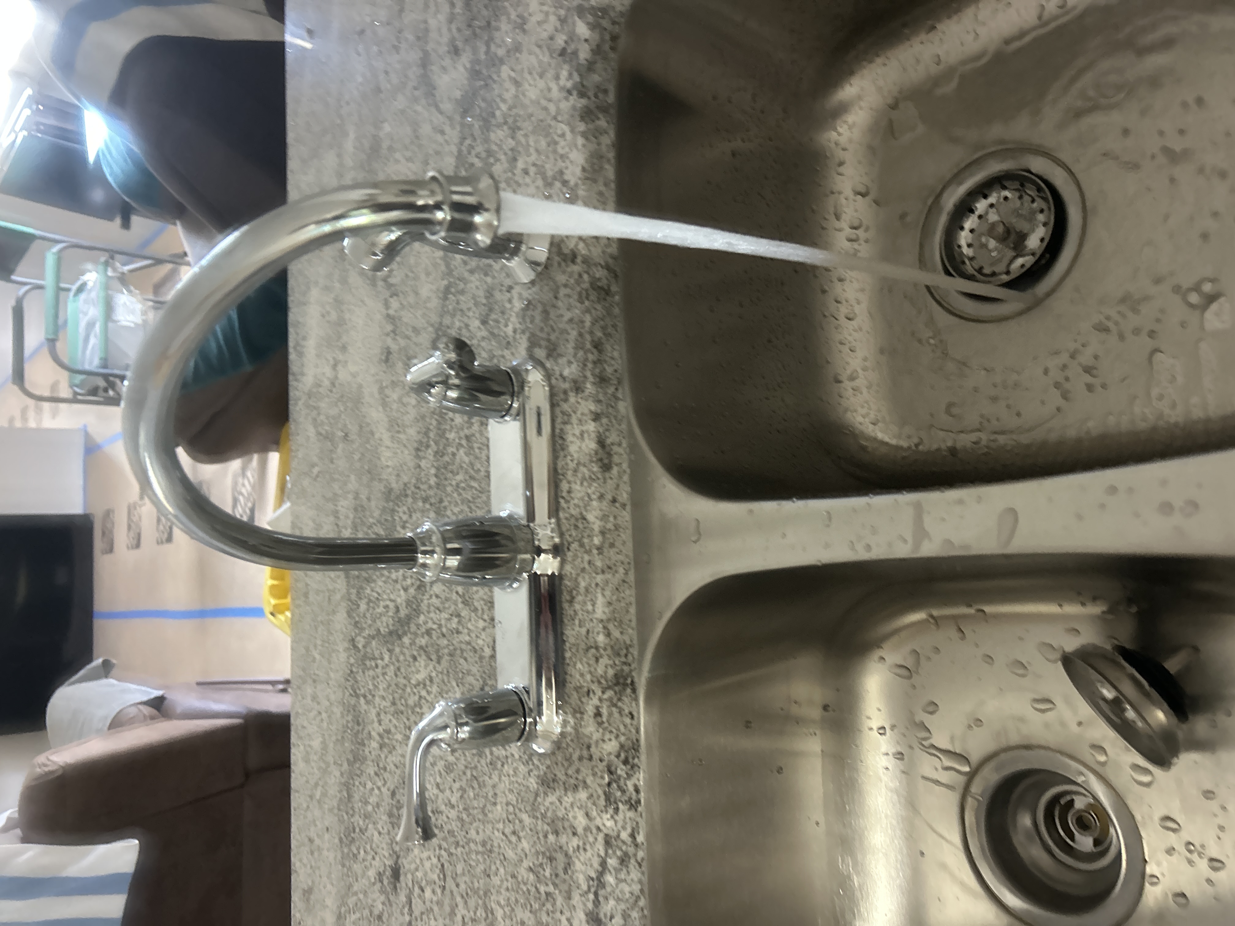 Two-handle kitchen faucet